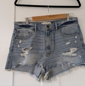 A&F High Rise Jean Shorts